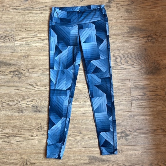 Athleta blue‎ geometric leggings - Picture 2 of 5